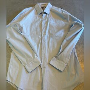 Express 1MX Light Blue Fitted Shirt